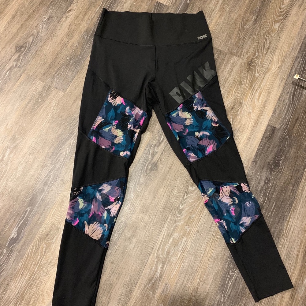 PINK BONDED leggings